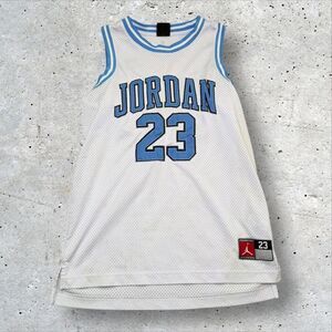 Jordan Brand Youth 23 Jersey L 12‑13 YRS White Carolina Blue Mesh Michael Jordan